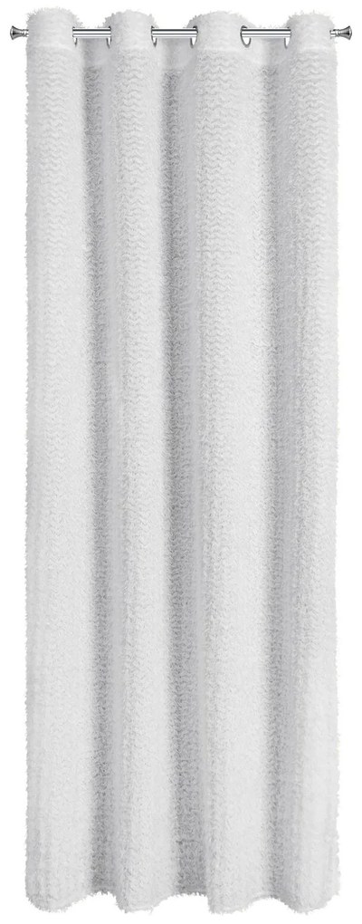 ZÁVES NA KRÚŽKOCH EVA MINGE TIFFANY 135X250 CM BIELA