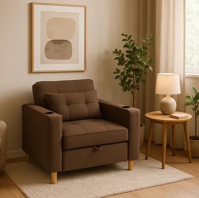 Kreslo JEREMY hnedé