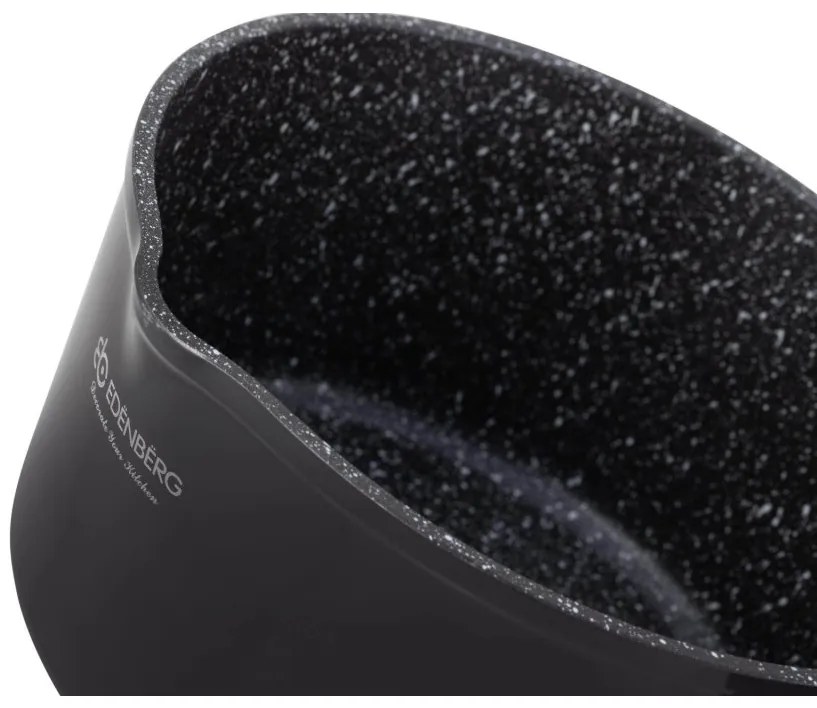 Čierna lesklá sada hrncov - 12 kusov