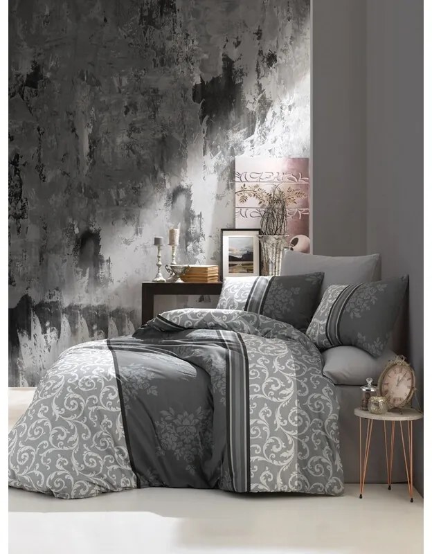 BedTex Bavlnené povlečení Natura šedá, 220 x 200cm, 2 ks 70 x 90 cm