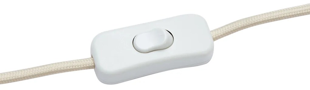 Japandi stolná lampa béžová s ľanovým tienidlom - Dahlia