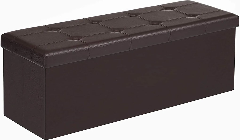 Taburetka 120 L, lavica s úložným priestorom, nosnosť 300 kg, hnedá