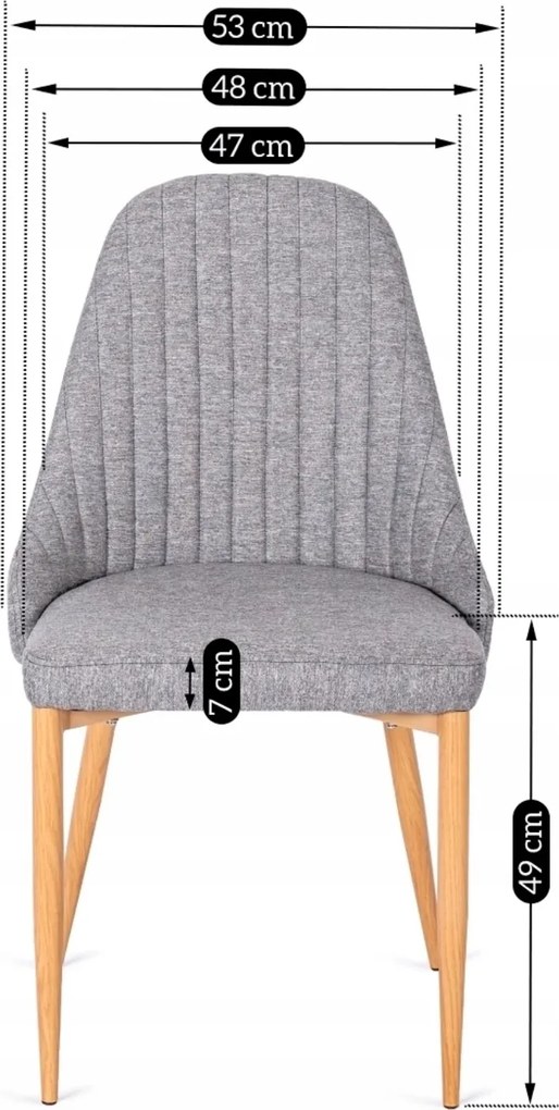 PROXIMA.store - Čalúnená jedálenská stolička TORINO FARBA: sivá