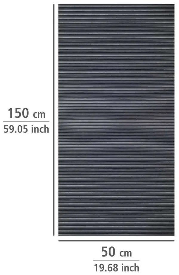 Čierna protišmyková podložka do zásuvky Wenko Anti Slip, 150 x 50 cm