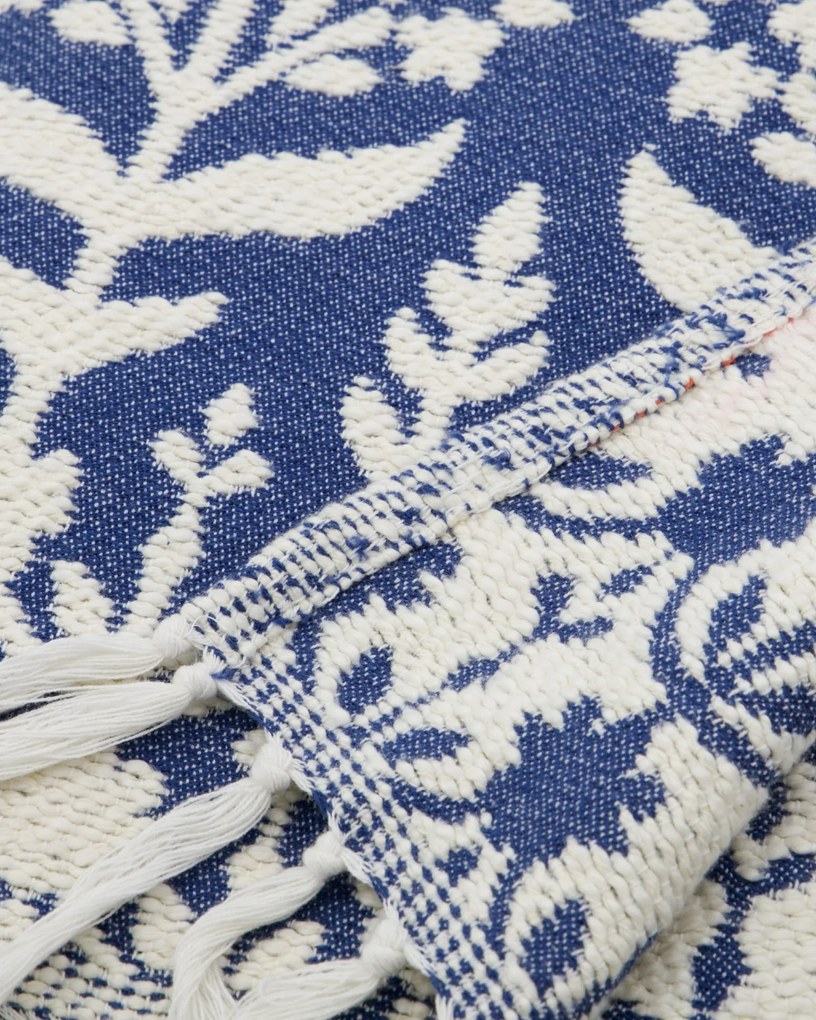 House Doctor Bavlnený prehoz Mazzo Blue 140 × 200 cm