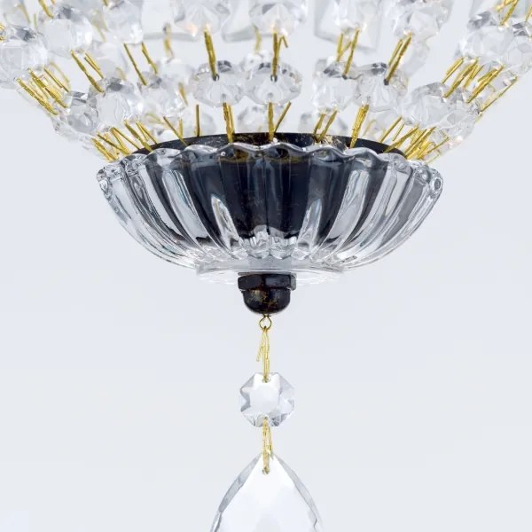 Orion HL 6-1498/1 - Krištáľový luster na reťazi ARILA 1xE27/60W/230V hnedá/patina