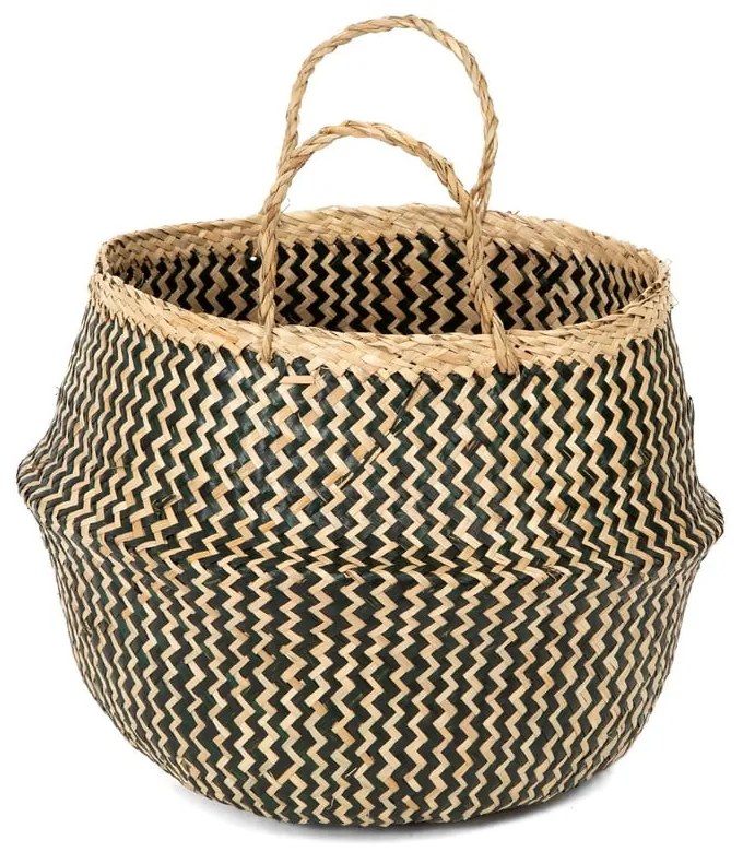 Úložný košík z morskej trávy Compactor Zic Zac, ⌀ 35 cm