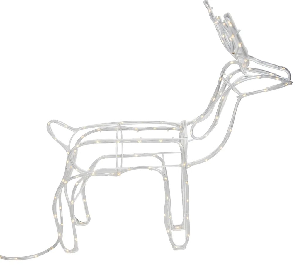 Vianočná stojaca lampa Sob so sánkami 176 cm vrátane LED s časovačom IP44 - Sori