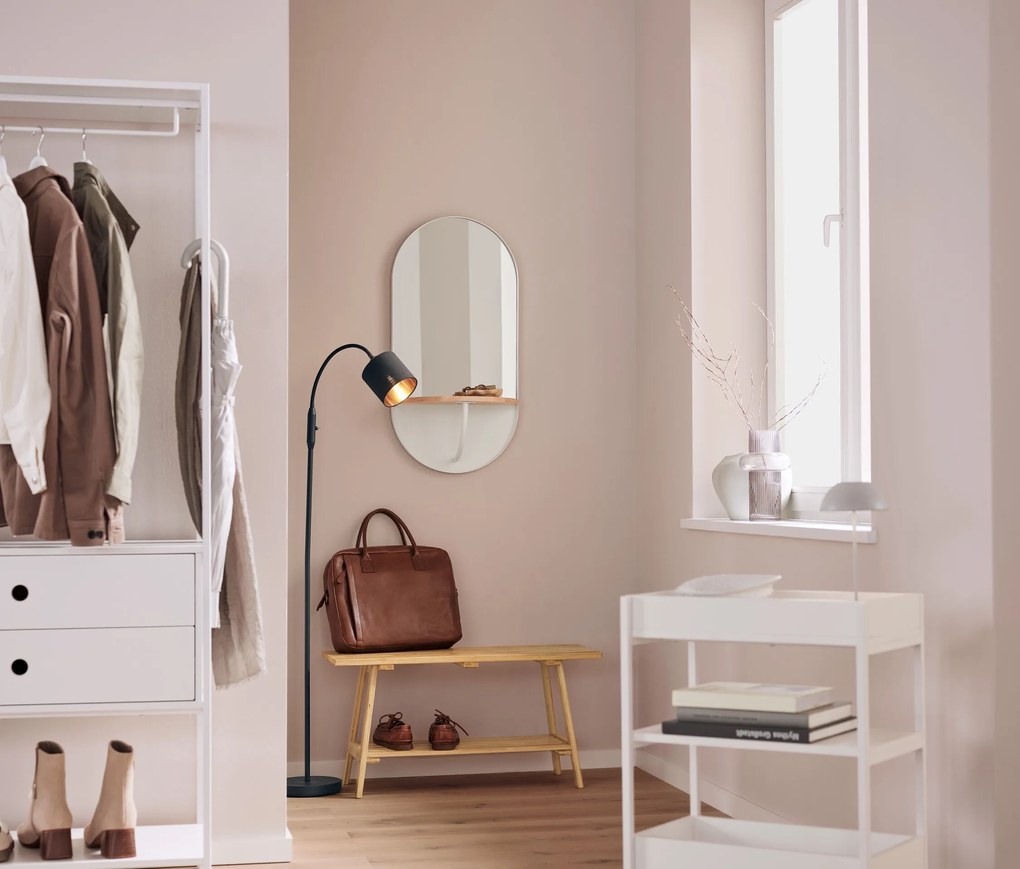 Stojacia lampa Reality »Tommy«, čierna