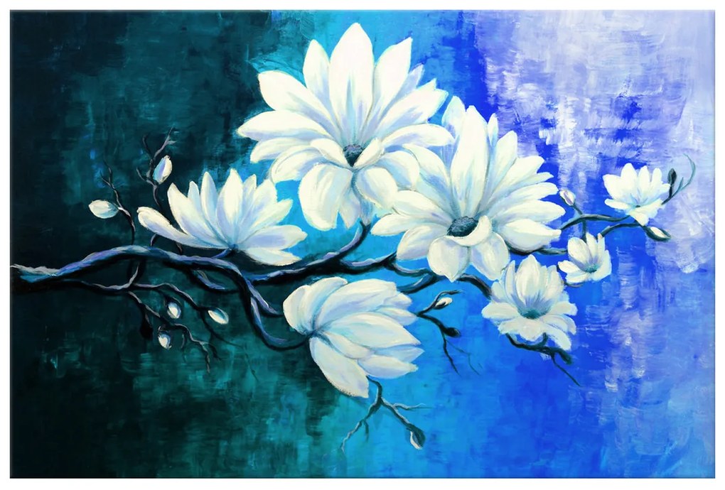 Gario Ručne maľovaný obraz Úžasná magnólia Rozmery: 100 x 70 cm