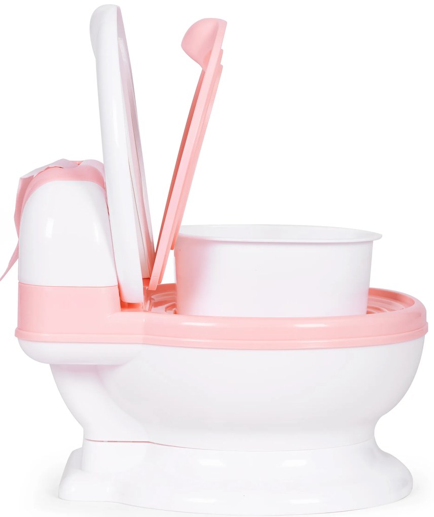 Záchodový nočník s odnímateľnou vložkou, uzavretým sedadlom a kefkou, ECOTOYS.