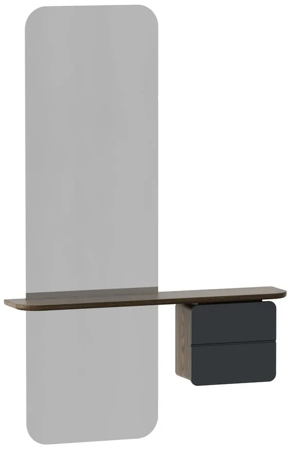 Antracitovo-hnedá predsieňová zostava v dekore duba One More Look – UMAGE