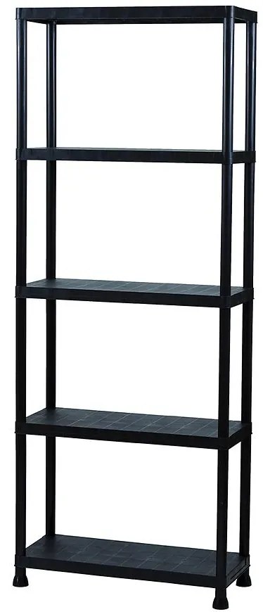Regál plastový T80 80x30x181 cm čierny
