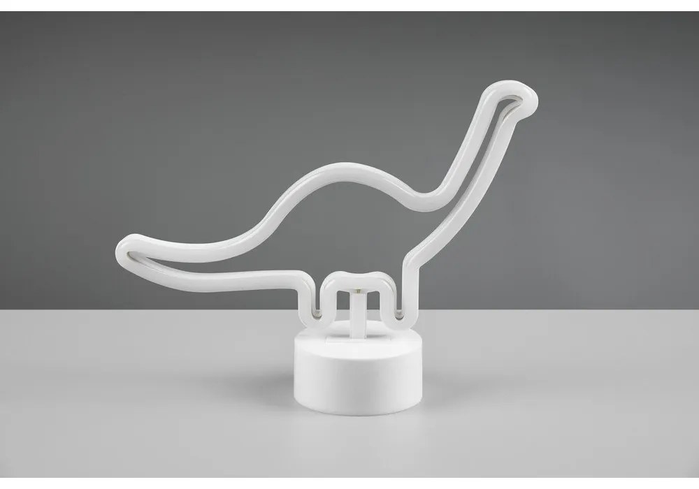 Biela LED stolová lampa (výška 20 cm) Bronto - Trio