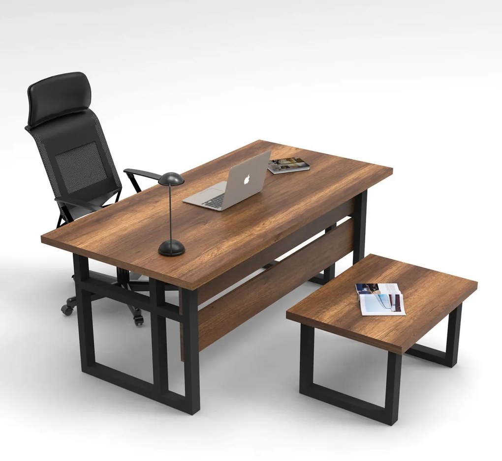 Súprava kancelárskeho nábytku Banth orech/sivá