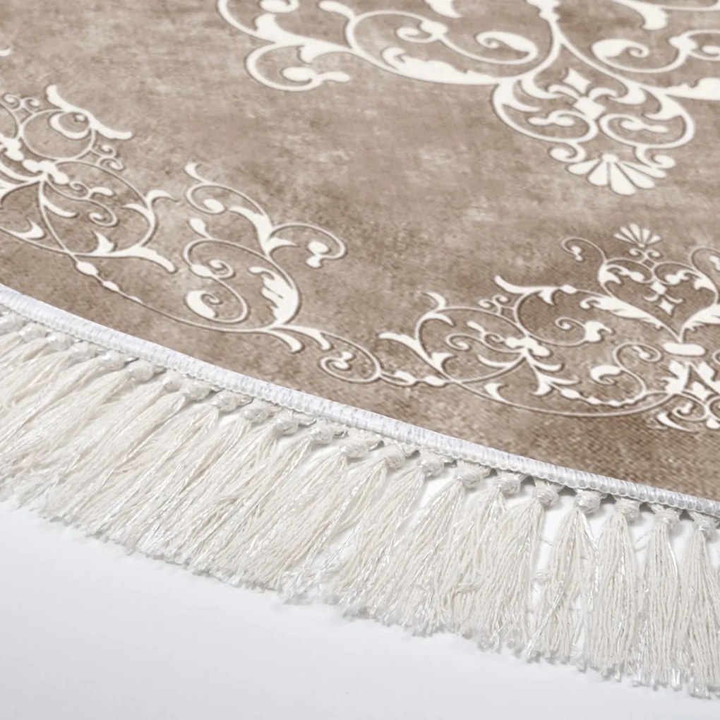 Okrúhly koberec Tapis 180 cm béžový