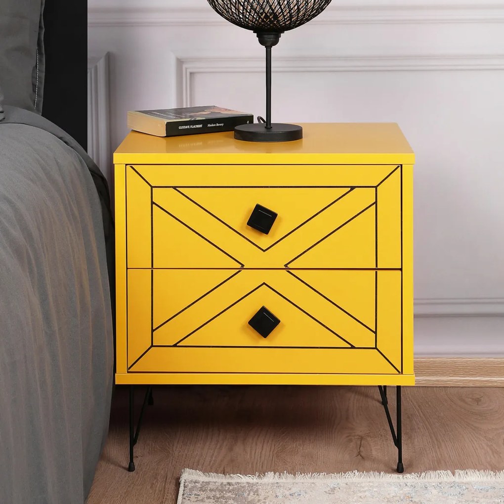 Nočný stolík Luna Yellow
