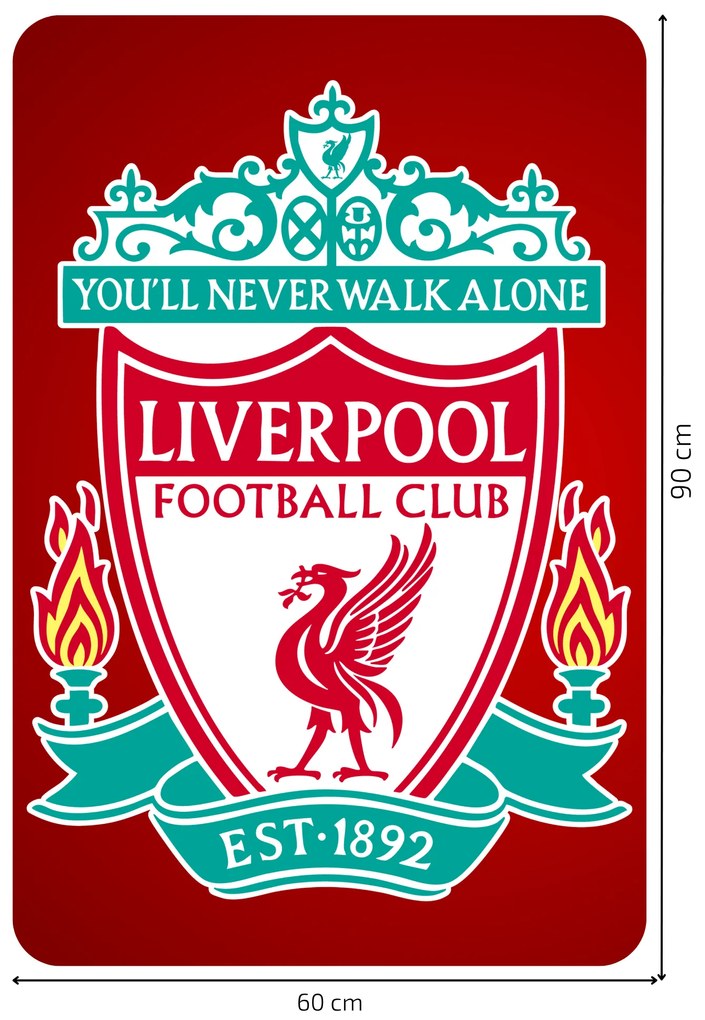 Textilná nálepka na stenu "FC Liverpool"