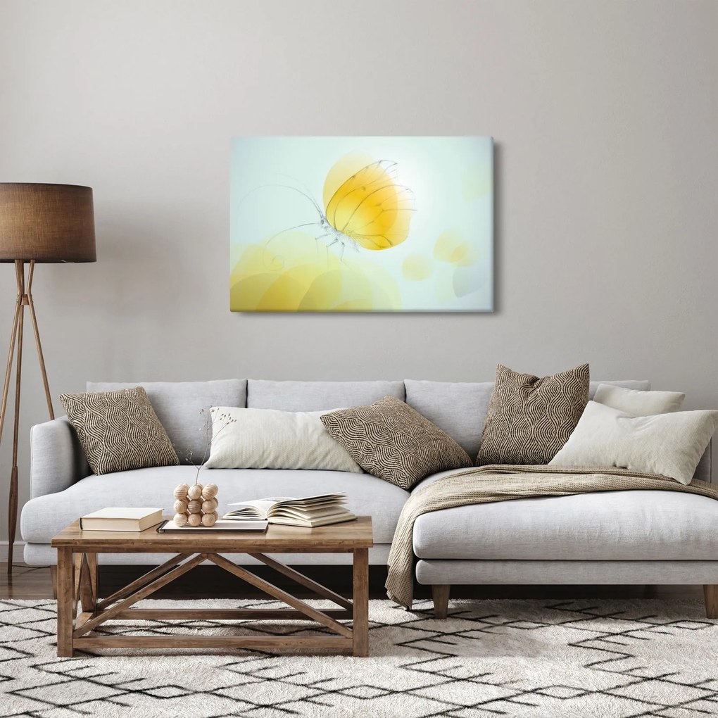 Obraz - Žltý motýľ (90x60 cm)