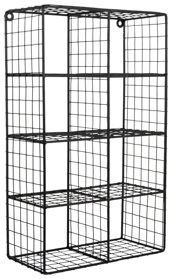 Čierna poschodová oceľová polica 30 cm Reja – PT LIVING