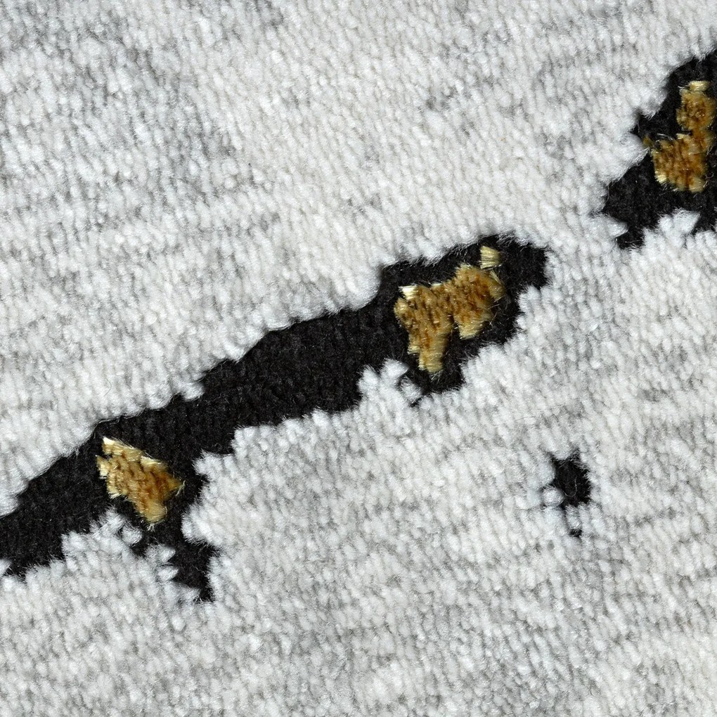 Dywany Łuszczów, Kusový koberec Allure 1963 white/gold, 140x190, biela, kancelária