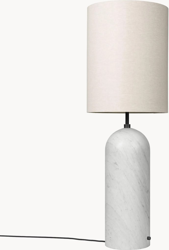 Stmievateľná stojacia lampa's mramorovým podstavcom Gravity, V 130 cm