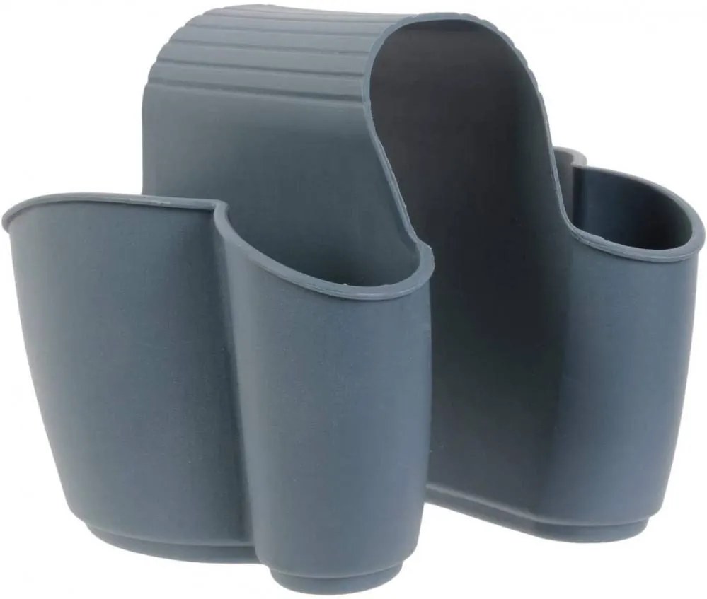 CMP Paris Držiak na hubku na dvojitý drez, silikónový, sivý GABKE