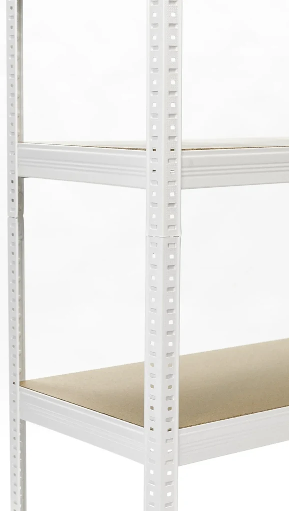 Policový regál 1800x900x450mm, nosnost 2150kg, bílý | AKCE RH45-5 BILA
