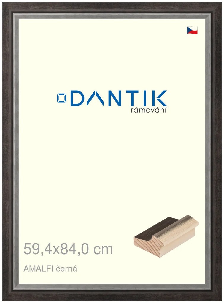 DANTIK rám na obraz 59,4x84 | AMALFI černá (Plexi Čiré)