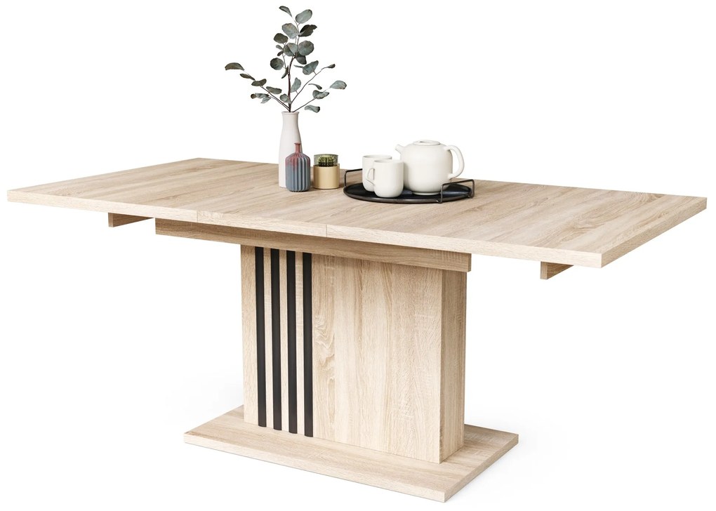LEONEL Dub Sonoma – MODERNÝ ROZKLADACÍ STÔL AŽ DO 180 cm!