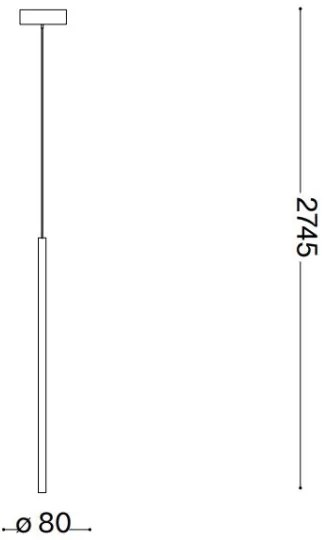 Ideal Lux - LED Luster na lanku FILO LED/3,5W/230V 2700K CRI 90 biela