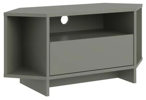 Rohový TV stolík Houseland Viva sivo-zelený