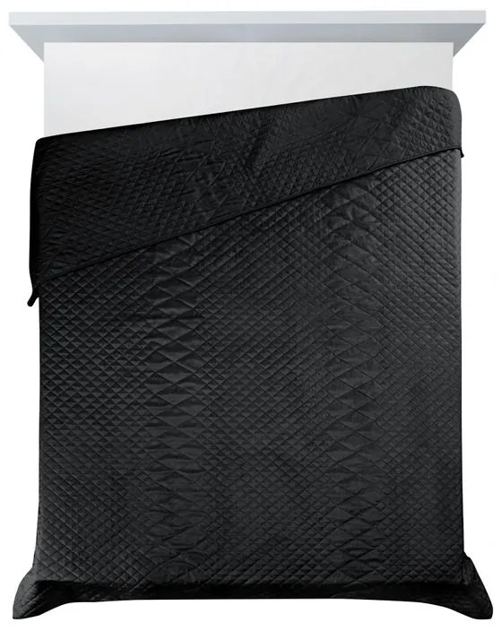 Dekorstudio Zamatový prehoz na posteľ LUIZ3 v čiernej farbe Rozmer prehozu (šírka x dĺžka): 170x210cm