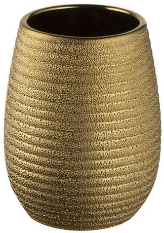 BISK Erga Gold, pohár na zubné kefky na postavenie, zlatá štruktúrovaná, ERG-06303