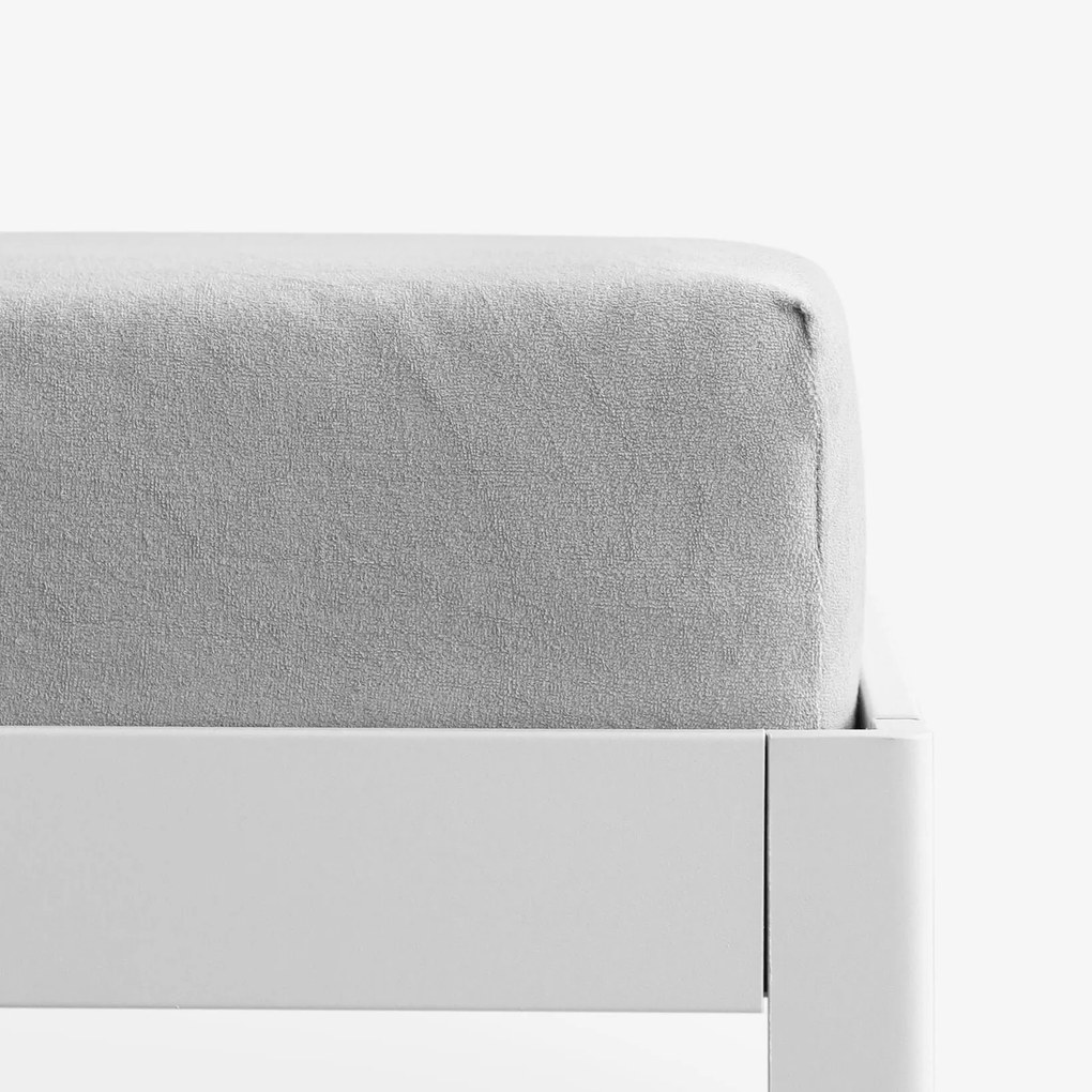 Goldea froté plachta s napínacou gumou - sivá 90 x 200 cm