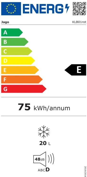 Jago Elektrický chladiaci box 2 v 1, 20 l, červená