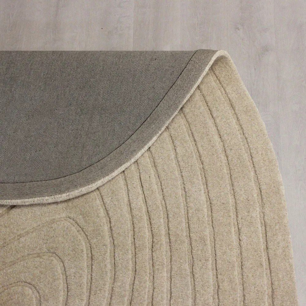 Krémový vlnený koberec 200x290 cm Puddle Wool - Flair Rugs