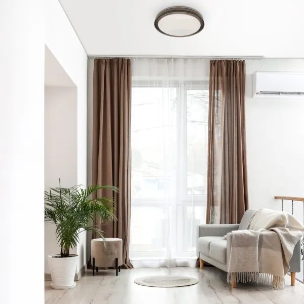 LED Stm koup stropné svietidlo HALINA LED/48W/230V 3000-6000K pr. 38 cm čierna + DO