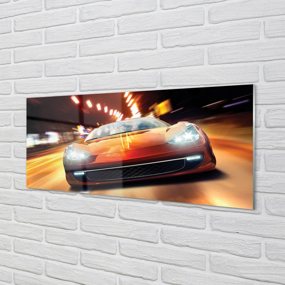 Obraz plexi Športové auto svetla mesta 120x60 cm