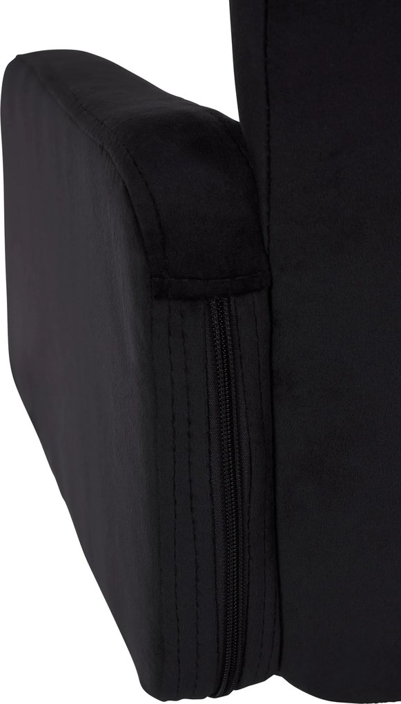 Barová stolička Los Angeles - zamat, biely rám - čierna