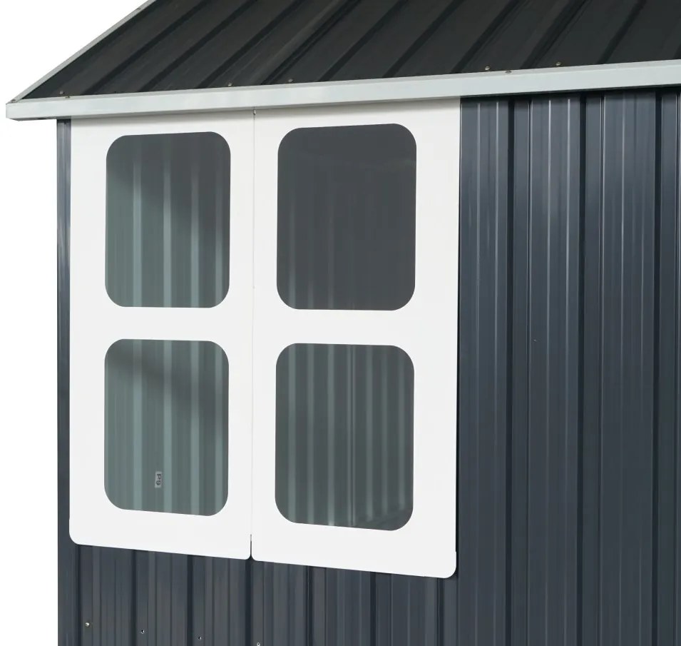 Záhradný domček BestBerg ZCH-4AB / 4,5 m² / 259 x 172 x 222 cm / sivá/biela