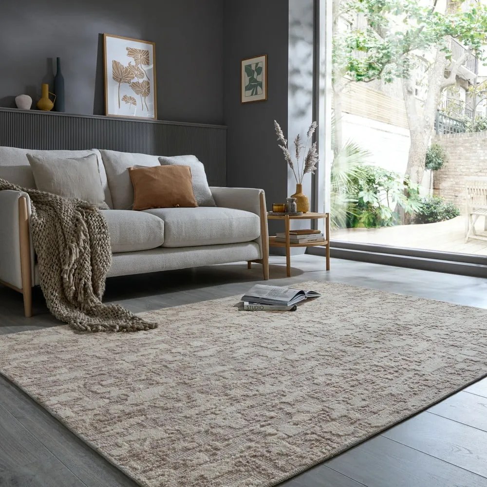 Sivobéžový prateľný koberec 116x170 cm Connely – Flair Rugs