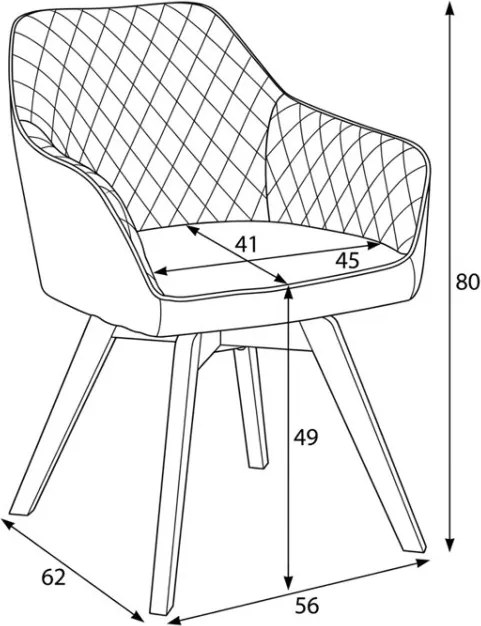 Jedálenská stolička čierna DCH-435 BK3