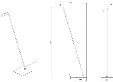 Lucide 44701/03/30 - LED Stmievateľná stojacia lampa LAVALE LED/3W/230V čierna