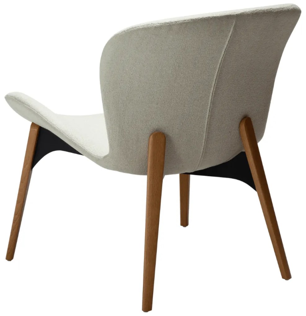 PARAGON ČALÚNENÉ LOUNGE KRESLO bone white/oak