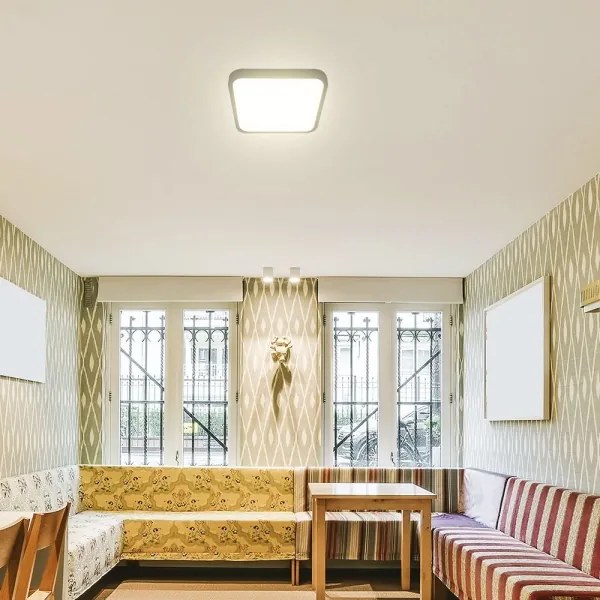 LED Kúpeľňové stropné svietidlo LED/48W/230V IP44 6500K 42x42 cm čierna