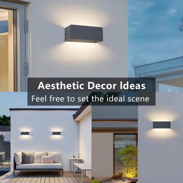 Brilagi - LED vonkajšie nástenné svietidlo DONNANI LED/7W/230V 20 cm antracit IP44