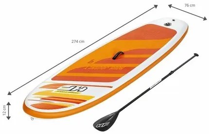 Bestway Paddle Board Aqua Journey Set, 274 x 76 x 12 cm
