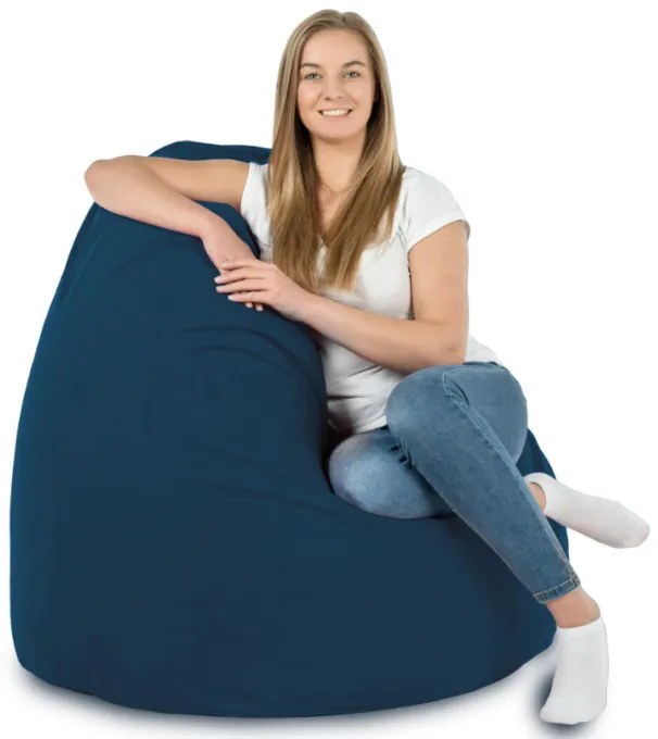 Plyšový sedací vak SAKO tmavomodrý