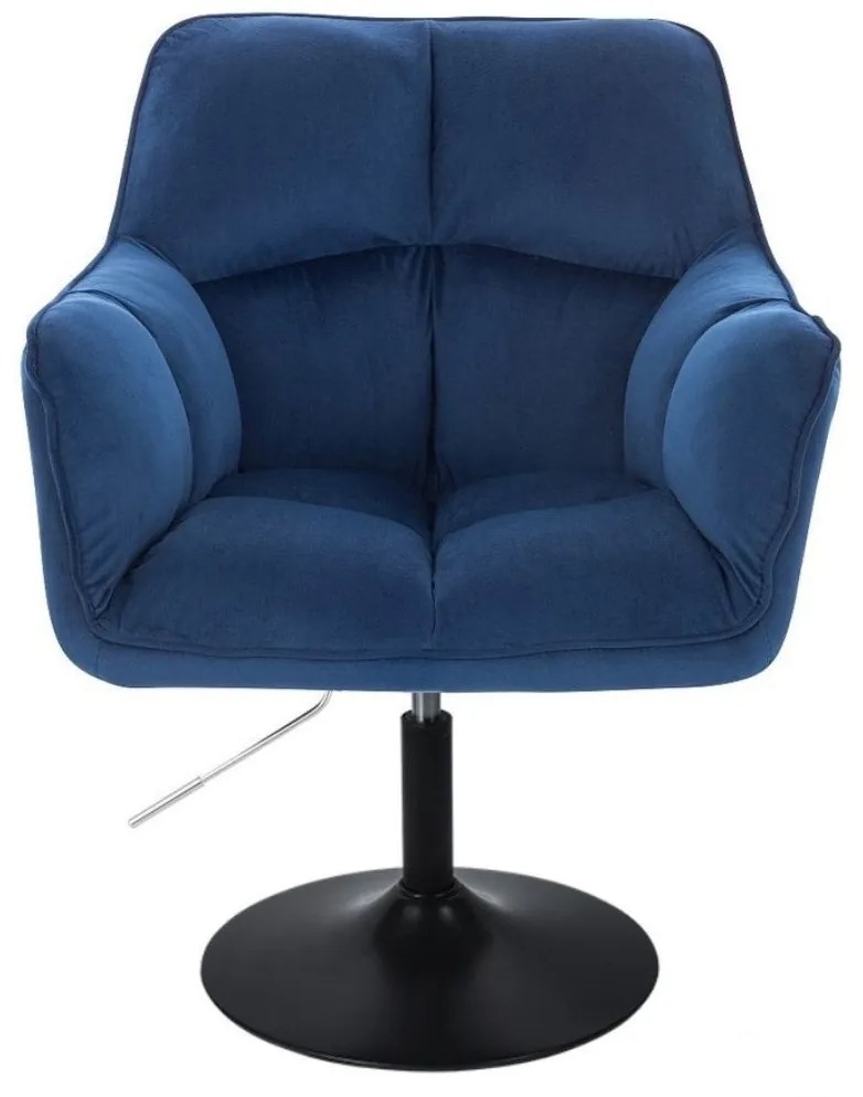 LuxuryForm DESIGN Kreslo AMALFI VELUR na čiernom tanieri - modré